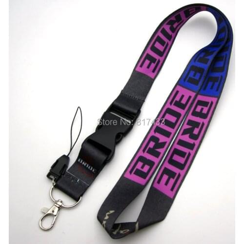 5PCS 3colors jdm bride powered sports driving performance car lanyards Neck Strap rope
