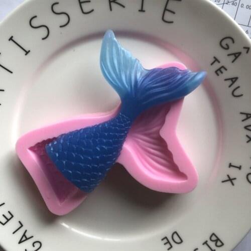 Mermaid Tail Silicone Mold Cake for Fondant Chocolate Candy Gummy DIY Handmade Clay Soap Cake Decoration Accessories Baking Tool
