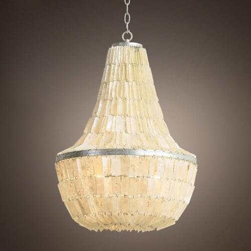 American style garden natural shell pendant light bedroom lights restaurant lights study decorative lamps living room lights