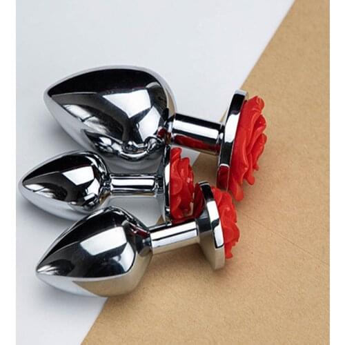 Flower Head Metal Anal Plug Goods For Adult Butt Plug Sex Toys For Women Masturbators Anal Dilator Smooth Insert Female Anal Toy