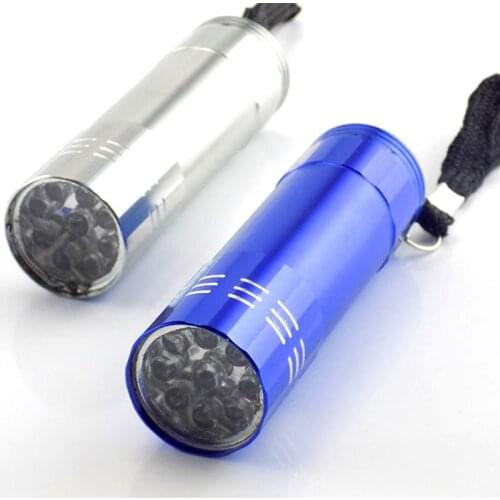 Keychain Mini Flashlight LED Lamp Portable Flash Light Torch High Powerful Small Pocket Penlight 9 LED For Hiking Camping