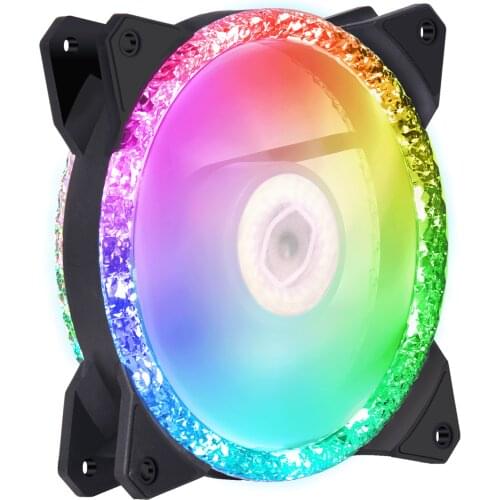 CoolerMaster MASTERFAN MF120 prism cooling fan 120mm ARGB silent flashing crystal light effect