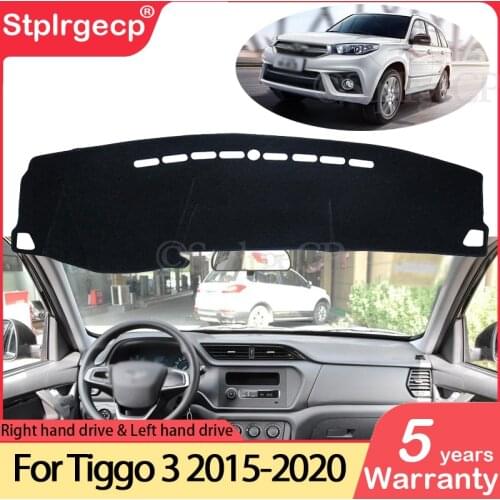 For Chery Tiggo 3 2015 2016 2017 2018 2019 2020 Anti-Slip Mat Dashboard Cover Pad Sunshade Dashmat Carpet Cape Rug Accessories