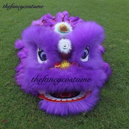 Chinese 14 inch Royal Lion Dance Mascot Costume Children 5-12 Age Cartoon Family Props Outfit Dress Party Carnival Festival
