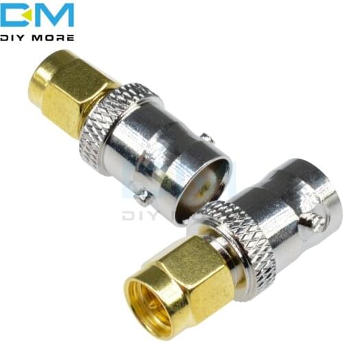 RF Coax Coaxial SMA Male Plug to BNC Female M/F Radio Antenna Contor Adapter For RF Gold-Plated Machined Brass DIY