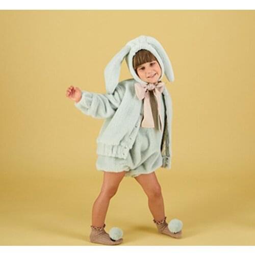 Children 2021 Carbon Brand Outwear Coat and Jumpsuit Set Warm Fur Coat and Jumpsuit Toddler Girl Boys For 2 to 11 Years Kids