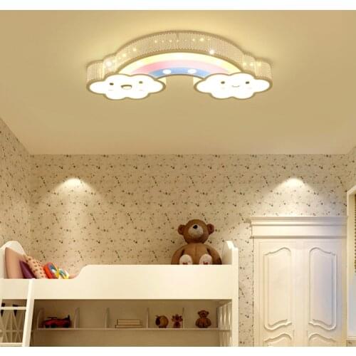 Childrens bedroom lamp cute style cartoon rainbow boy and girl child baby clothing store decoration ceiling lamp LB12255