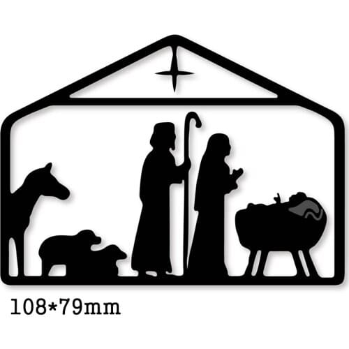 Metal Cutting Dies Jesus Born on stable 2020 New craft die diy Scrapbooking stencil mould emboss paper card making template