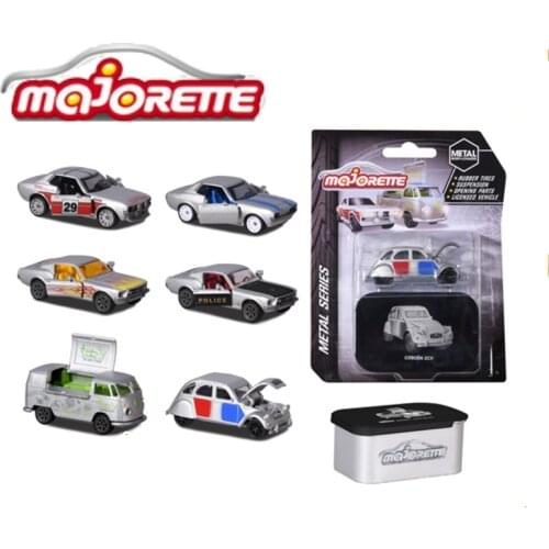 1/64 Majorette Model Alloy Luxury Retro Car with Iron Bottom Rubber Tires CELICA Volk Swagen T1 Mustang Navigator Formula E Car