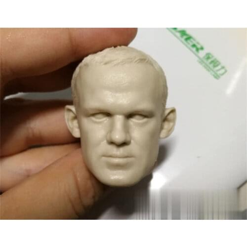 Unpainted 1/6 Scale Football Star Head Sculpt Head Model For Action Figure Dolls Body Sketch Practice