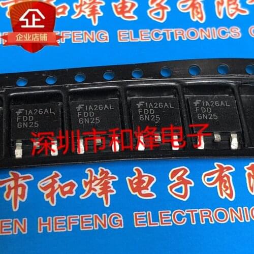 Original 5pcs/FDD6N25 TO-252 250V 4.4A