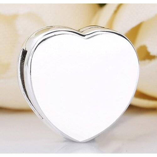 Original Reflexions Smooth Love Heart Clip Stopper Lock Beads Fit 925 Sterling Silver Charm Bracelet Bangle Diy Jewelry