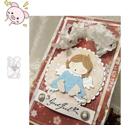 PP Craft metal cutting dies cut die mold Angel wings sleeping girl Scrapbook paper craft knife mould blade punch stencils die