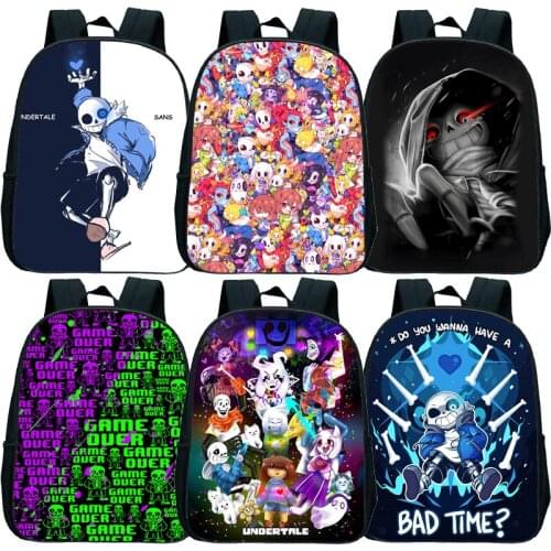 UNDERTALE Sans And Papyrus Backpack for Kids Kindergarten Mini Knapsack Boys Girls Children Cool Cartoon Anime Bookbags Mochilas