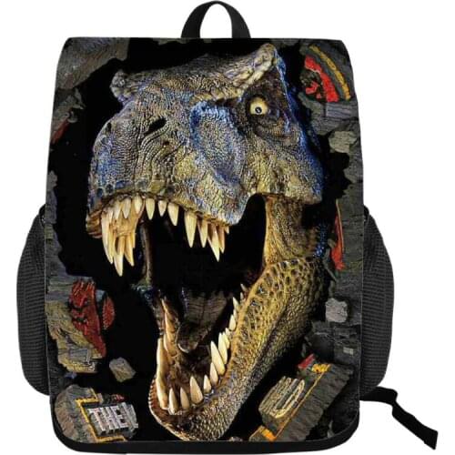 3D Animal Tyrannosaurus pattern World Park Schoolbag Jurassic Dinosaur Backpack knapsack Toys Gift For Child Travel BookBag