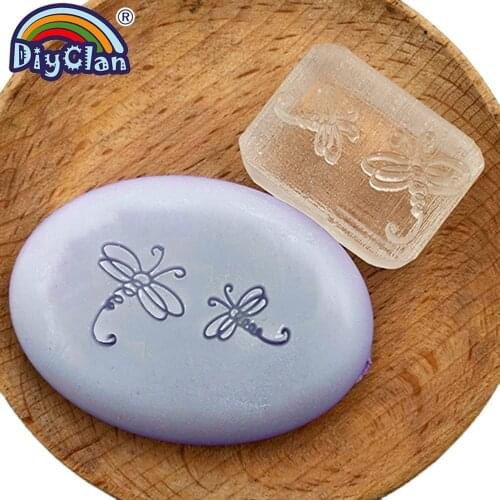 Dragonfly Soap Stamp Customize Mold Mini Diy Logo Patterns Handmade Organic Soap Making Tools Acrylic Chapters Z0013HD