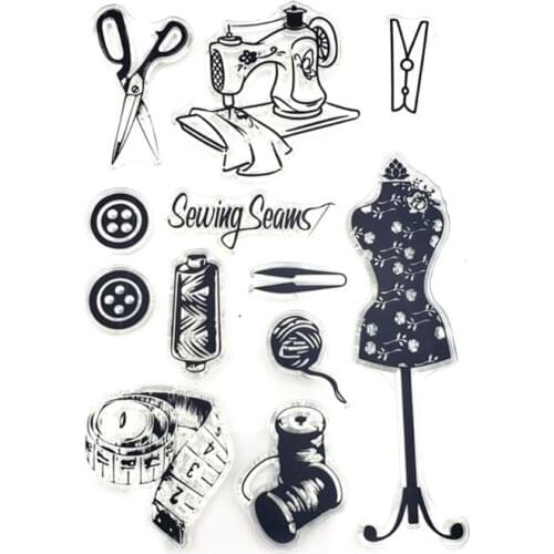 Sewing Silicone Clear Seal Stamp DIY Scrapbooking Embossing Photo Album Decor Paper Card Craft Handmade Retailsale