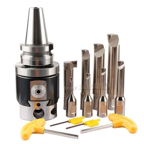 Quality Precision NBH2084 8-280mm Boring Head System BT30 M12 Holder +8pcs 20mm Boring Bar Boring rang 8-280mm Boring Tool Set