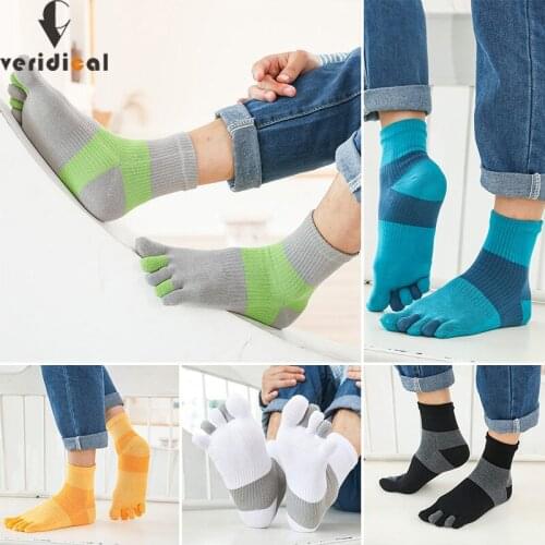 Sport Five Finger Socks Compression Cotton Big Striped Colorful Thick Good Quality Outdoor Basketball Travel Socks With Toes