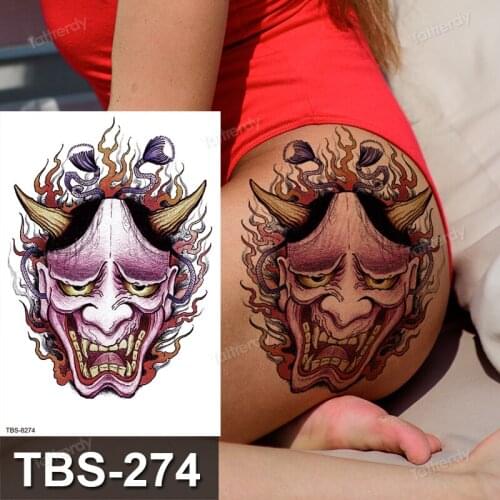 Japanese Buddha Prajna arm body art Temporary tattoo stickers waterproof animal tatoos flower tattoo for women men dragon tattoo