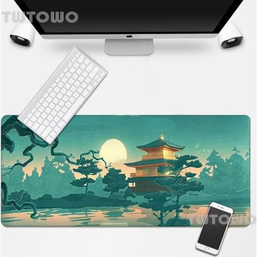 Funny Japanese Landscape Kana Wave Mouse Pad New HD Mouse Pad Gamer Mouse Mat Desk Mat MousePad Keyboard Pad Gamer Office Home