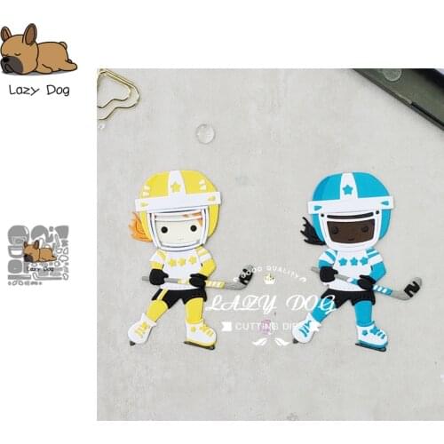 Female ice hockey Metal Cutting Dies Scrapbooking Stencil DIY Mold Knife Craft Embossing Die Cuts Card Making New Dies For 2020