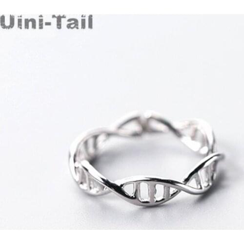 Twisted ring female Korean influx student index finger ring 925 sterling silver Korean fashion jewelry fresh personality