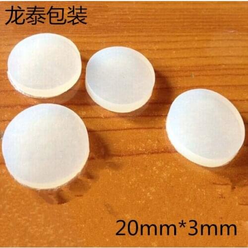 100PCS 20mm x 3mm translucent anti slip silicone rubber plastic bumper damper shock absorber 3M self-adhesive silicone feet pads