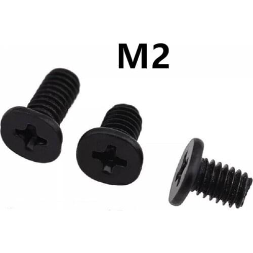 200pcs/lot M2x3/4/5/6/8/10/12mm Carbon Steel Thin Edge Flat Large Flat Head Cross Screw CM