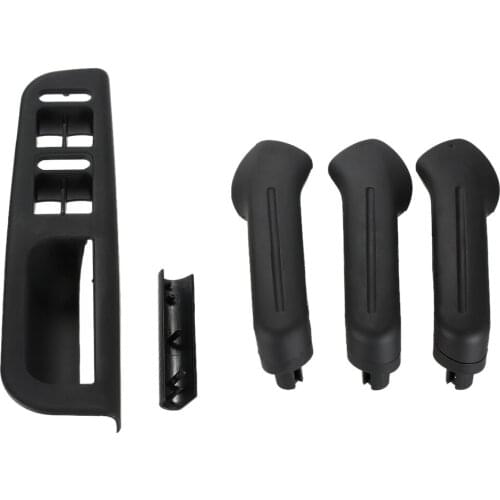2018 Car Control Panel Trim Bezel Master Window Switch + 3 Interior Door Grab Handle Set for VW Jetta Golf MK4 1999-2004