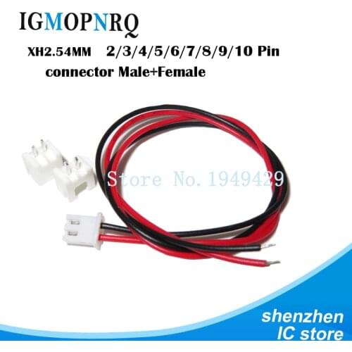 5PCS JST XH2.54 XH 2/3/4/5/6/7/8/9/10 Pin Wire Cable Connector 2.5MM Pitch Male Female Plug Socket 30CM Wire 26AWG