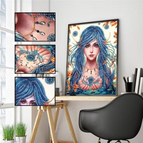 5D DIY Diamond Painting Special Shaped Diamond Beauty Diamond Embroidery Sticker Rhinestone Decoration