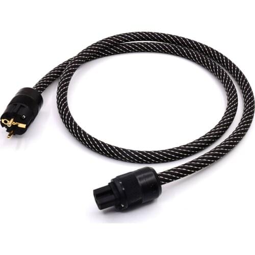 5N pure copper Schuko Power Cable Gold plated Schuko & IEC plugs Power Chord mains cable