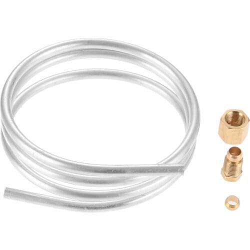 1/4"" Aluminum Tube with Fittings Thread M10*1 Male & Female Fitting with Olive Length 1 Meter for Valve Pilot Burner Connection
