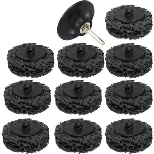 2 Inch Cleaning & Stripping Quick Change Sanding Disc Remove Paint Rust and Oxidation 10Pcs Disc + 1Pcs Disc Pad Holder Retail