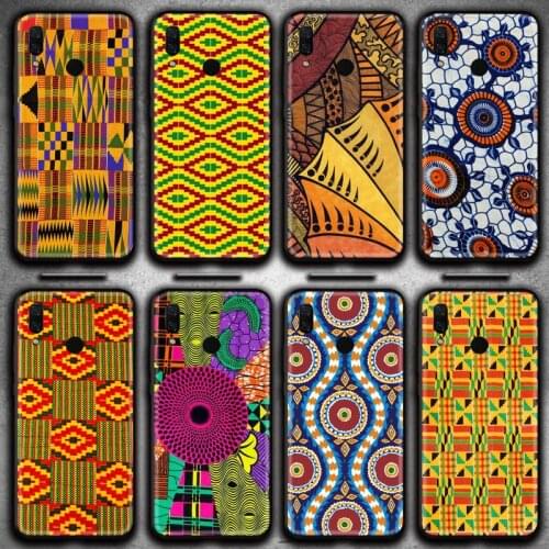 African style fabric print Printing Phone Case Huawei Y6P Y8S Y8P Y5II Y5 Y6 2019 P Smart Prime Pro