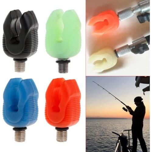 OOTDTY Fishing Rod Holder Head Silicone Soft Night Luminous Pole Support Tackle Universal Professional Accessories Rod Holder