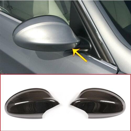 For BMW 3 Series E90 E91 E92 2005-2008 Car Rearview Mirror Cover Side Wing Rear View Mirror Cap Carbon Fiber Pattern Accessories