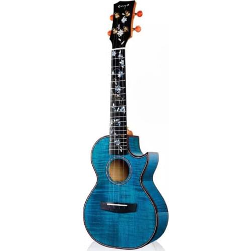Enya 26 inch Ukulele Flame Maple 23inch Blue Ukulele Concert Tenor ukulele Hawaii Guitar 4 String musical instruments
