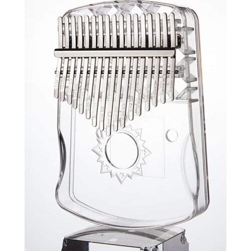 Kalimba Acrylic 17 Key Transparent Thumb Piano Mbira Sanza Starter Finger Piano with Tuner Hammer Gig Kalimba Case Manual Gifts