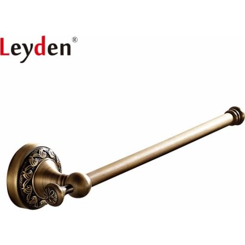 Leyden Antique Brass Towel Ring Wall Mounted Vintage Short Antirust Durable Towel Bar Holder For Bathroom Accessories