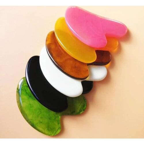 Multicolor Resin/Jade Facial Beauty Scraping Massage Tool Firm Skin Care Face Gua Sha SPA Physical Therapy Gue Anti Wrinkle Tool