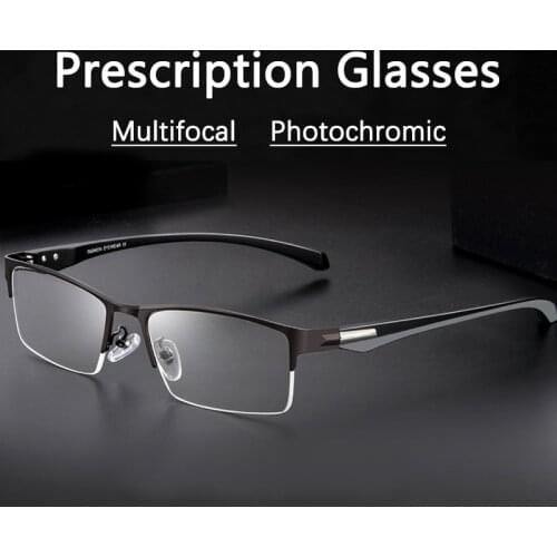 Custom Prescription Progressive Multifocal reading glasses men TR90 metal frame presbyopia eyewear with recipe astigmatism