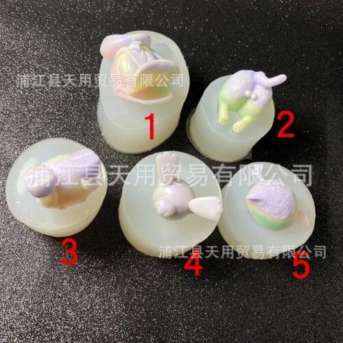 Duck Head-tailed Set Car Aromatherapy Gypsum Mold A Variety of Small Fart Shape Candle Silicone Mold Drop Glue Clay