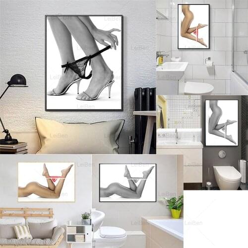 Sexy Legs and Panties Poster Nordic Minimalist Wall Art Picture Charming Woman Body Canvas Prints for Bathroom Modern Home Decor