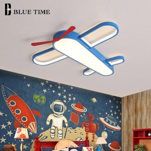 Modern Creative Children Ceiling Lights Bady Boys Girls Bedroom Lamp Cartoon Air Plane Kids Nursery Decorative Ceiling Lamps