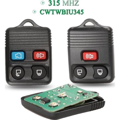 Bilchave 3/4 Buttons 315Mhz For Ford Complete Fob Smart Remote Control Car Key Transit Fob Keyless Entry Transmitter Replacement