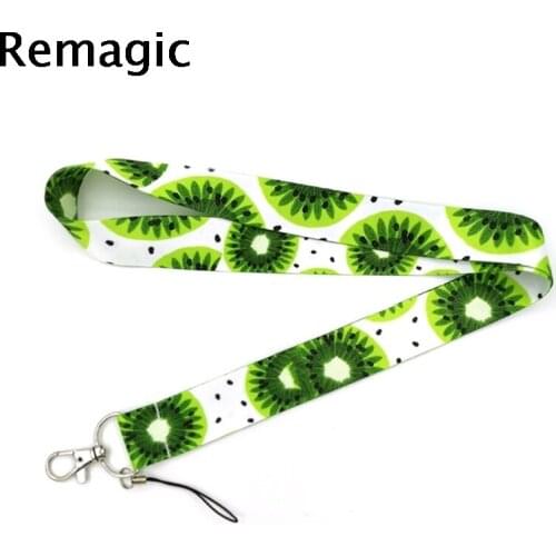 20pcs Kiwi fruit pattern Neck Strap Lanyard keychain Mobile Phone Strap ID Badge Holder Rope Key Chain Keyrings Accessory Gift