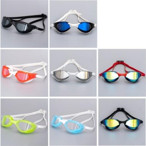 Silicone Professional Waterproof Plating Clear Double Anti-fog Swim Glasses Anti-uv Eyewear Swimming Goggles with Case G99D