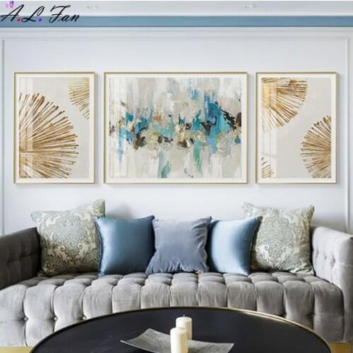 Modern light luxury open branch scattered leaf living room decoration painting simple atmosphere sofa wall background hanging